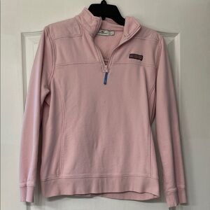 Vineyard Vines Light Pink Quarter-Zip Sweatshirt